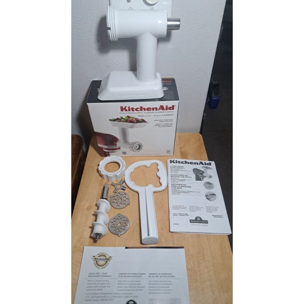 KitchenAid Meat Food Grinder Stand Mixer Attachment White